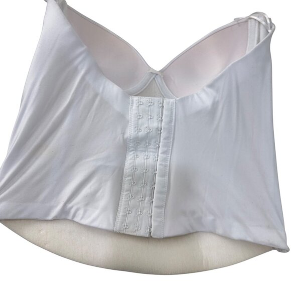 Felina Strapless Sweetheart Neckline Bustier Bra 38B White Nylon/Spandex - Picture 9 of 10